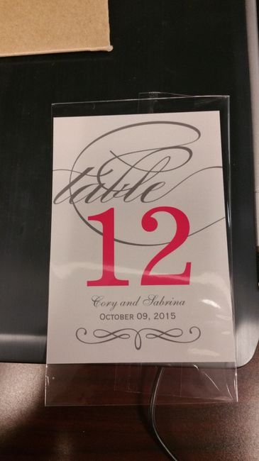Table Numbers (Pics Included)