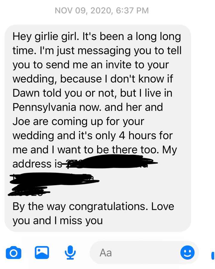 Awkward invite situation.. guest inviting themselves - 1