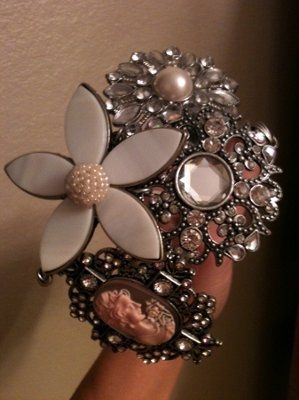 I have to have one of these!!! Brooch Bouquet with lots of BLING!