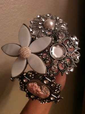 I have to have one of these!!! Brooch Bouquet with lots of BLING!