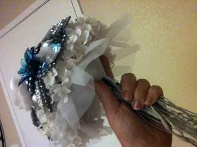 I have to have one of these!!! Brooch Bouquet with lots of BLING!