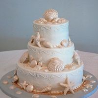 Beach wedding cake that looks like sand...