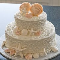Beach wedding cake that looks like sand...