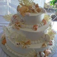 Beach wedding cake that looks like sand...