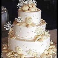 Beach wedding cake that looks like sand...