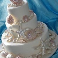 Beach wedding cake that looks like sand...