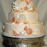 Beach wedding cake that looks like sand...