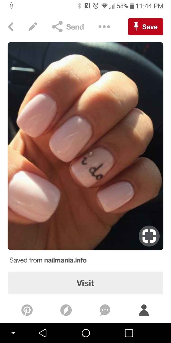 Wedding day nails - 1