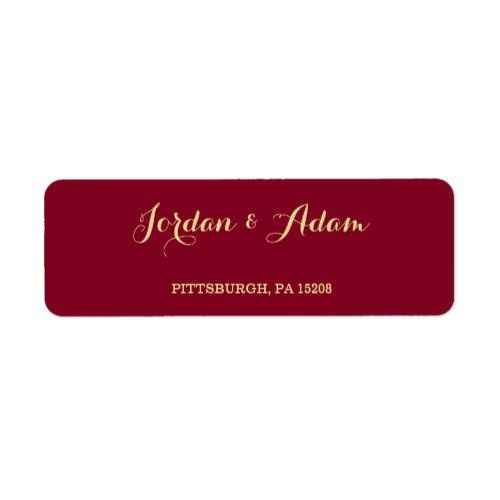 Burgundy Label