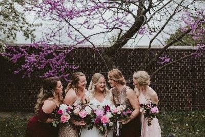 My beautiful mismatched bridesmaids