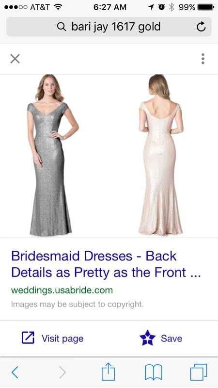 Gold bridesmaid dresses