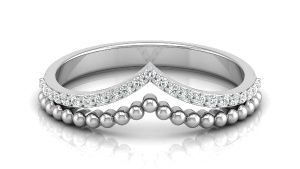 Curved Lab grown diamond Engagement Ring