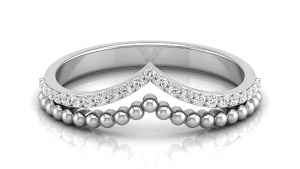 Curved Lab grown diamond Engagement Ring