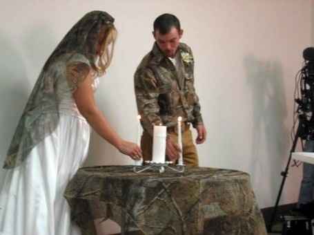 I'm having a cash bar, dollar dance, cash gift only, camo themed wedding in a park