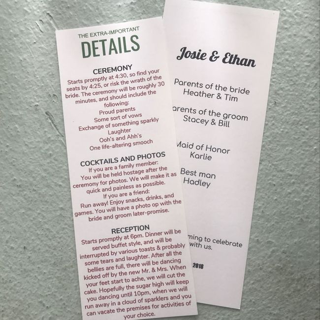 diy table numbers, programs, seating chart, and place cards :) - 3