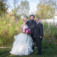 us with our friend & officiant, Jeff