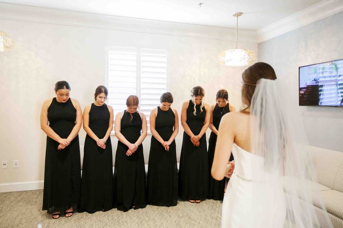 First Look with Bride and Bridesmaids