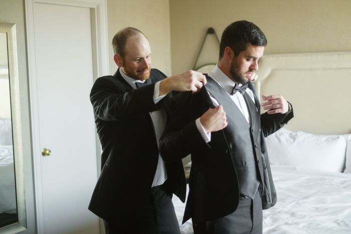 Groom Getting Ready