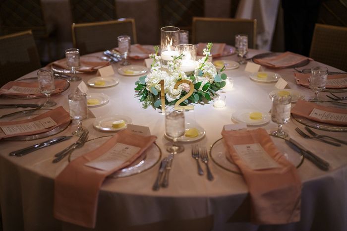 Reception Table and Centerpiece Details