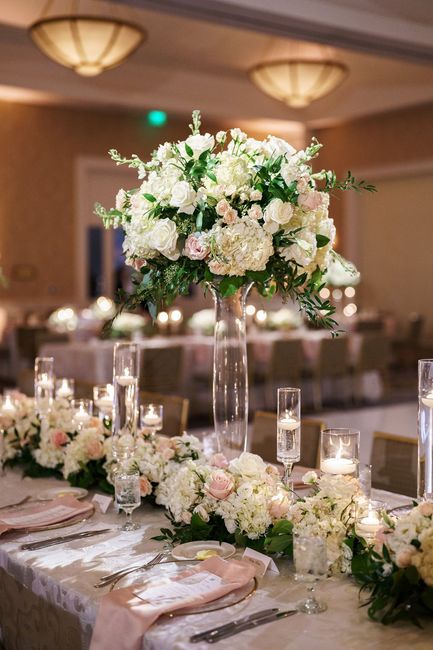 Pink and White Centerpiece