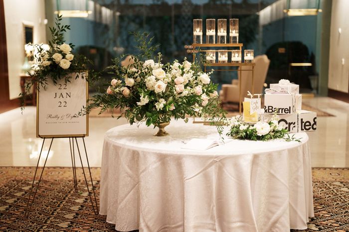 Floral Arrangement at Welcome Table