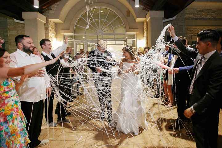 Bride and Groom Leaving Reception