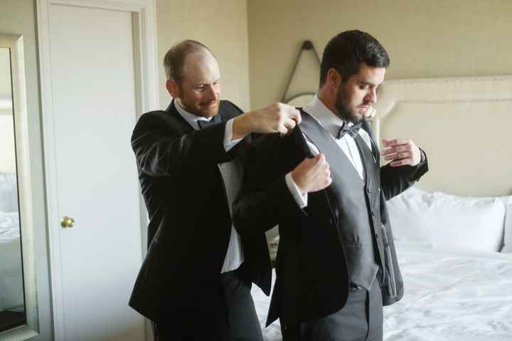 Groom Getting Ready