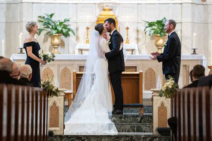 Bride and Groom at Altar