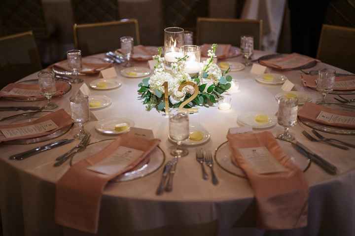 Reception Table and Centerpiece Details