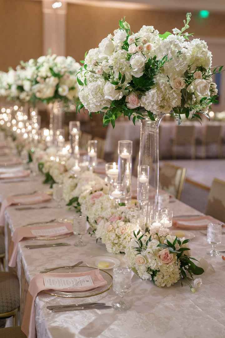 Floral Bouquet Centerpieces at Reception