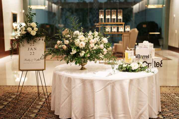 Floral Arrangement at Welcome Table