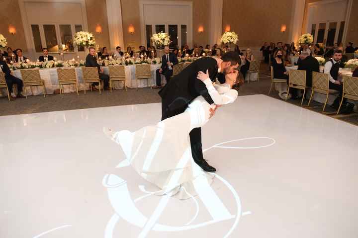 Bride and Groom on Dance Floor