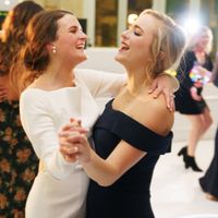 Bride dancing with Bridesmaid