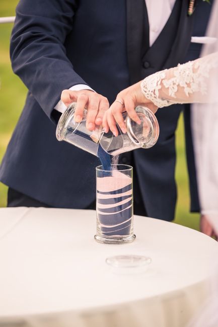 Our Wedding Sand Ceremony - Navy Blue and Light Pink