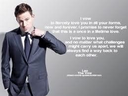 Wedding vows...