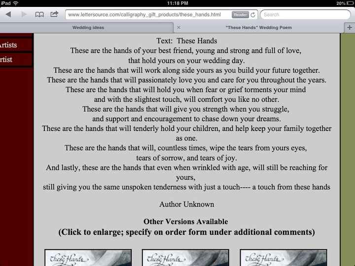 Unique ceremony ideas!