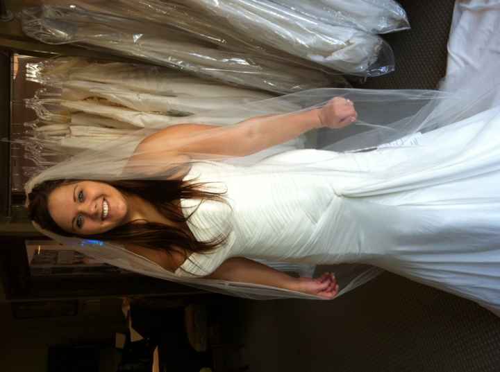 Weird OBSESSION: I love seeing brides in their ACTUAL dresses :)