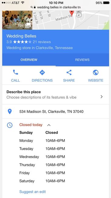 Dress shops in Tennessee