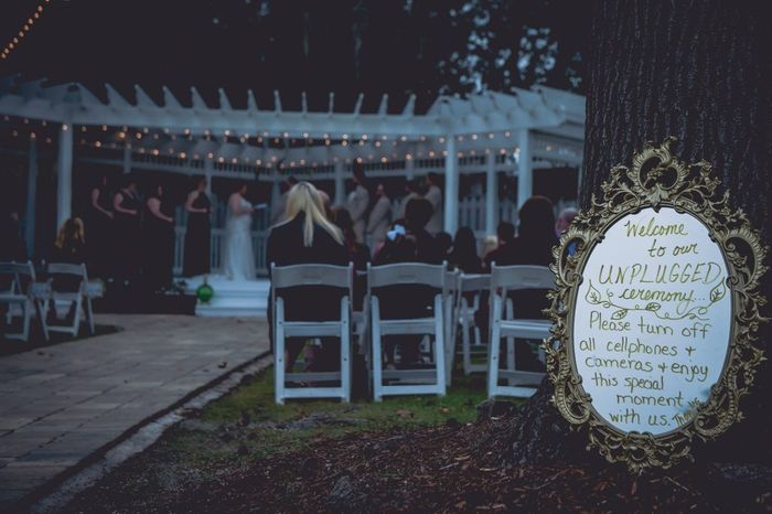 We chose to have an uplugged ceremony.