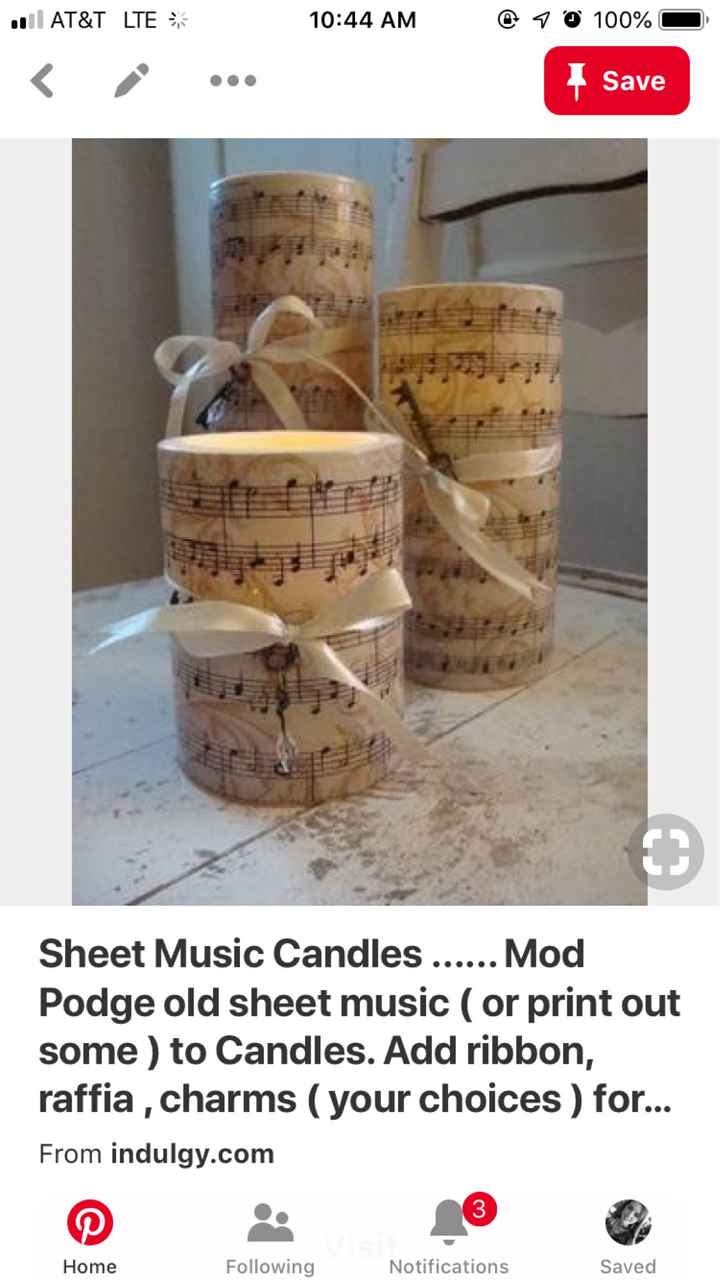 Sheet music center piece - 1