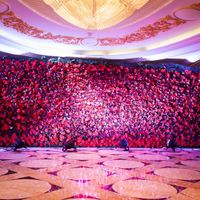 silk floral backdrop wall