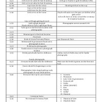 Wedding Day Timeline: Start to Finish w/ 6pm Ceremony Time - 1