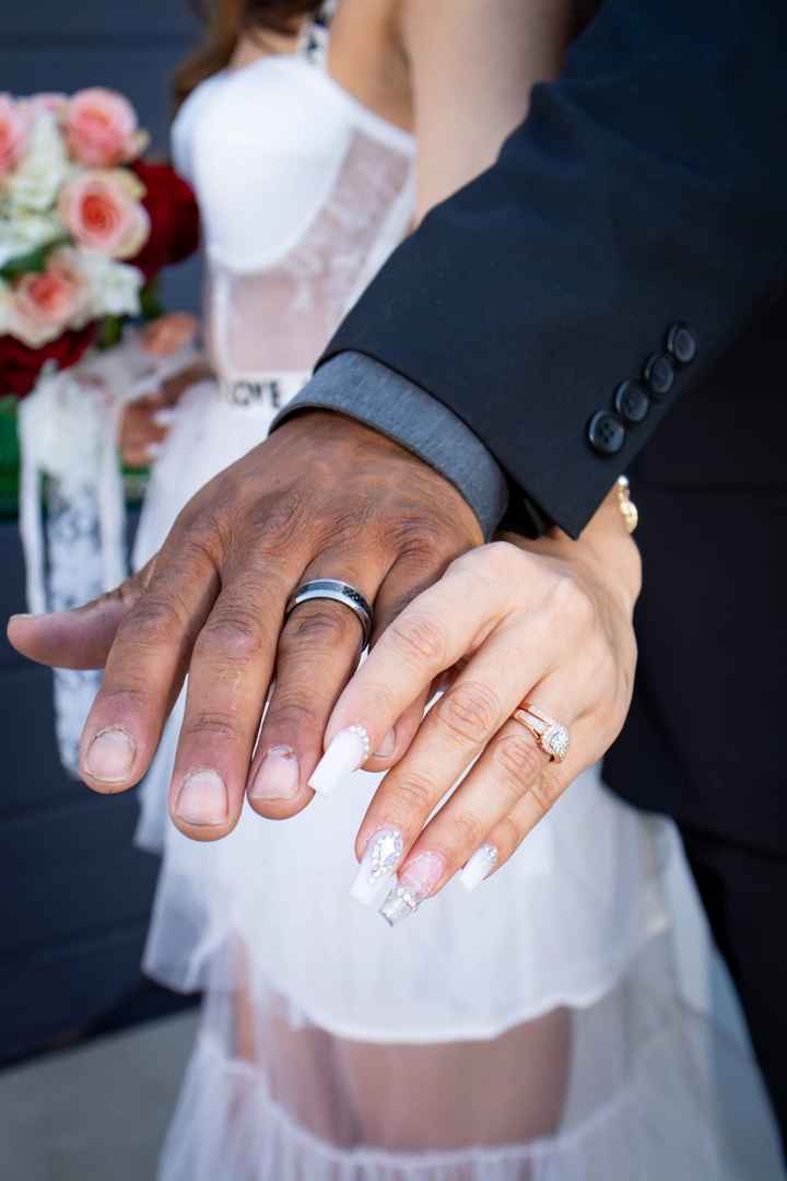 Rose Gold for the Queen and Smoke Gold for the King Rio&Rob married 11-16-19