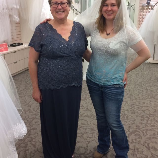 My Mom picked up her dress tonight!