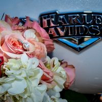 We took off on his motorcycle to a beautiful first date as husband and wife