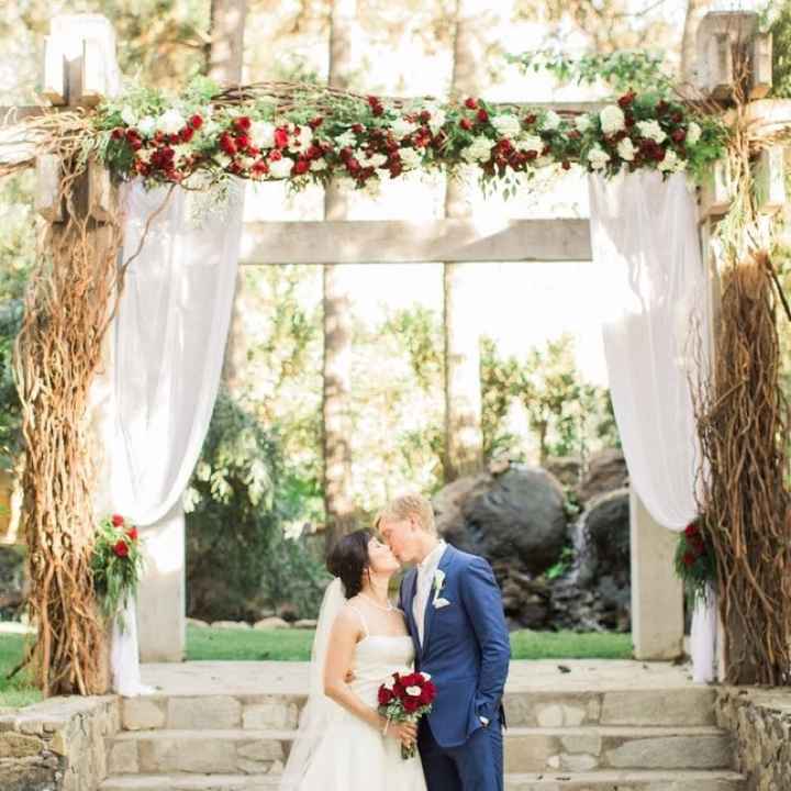 Share your ceremony floral arrangements!