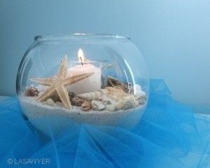 Beach theme centerpieces
