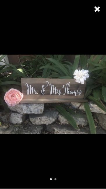 Mr & Mrs Wooden Table Decor