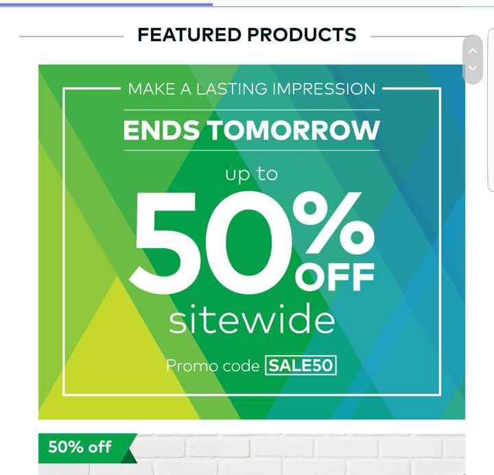 PSA Vista Print 50% off