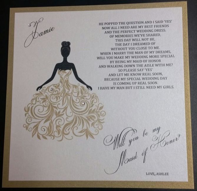 Bridesmaids proposal